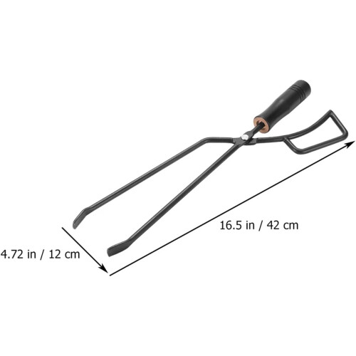 Grill tongs for indoor fireplace, fireplace outdoors black 2