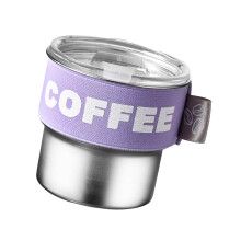 Insulation Coffee Cup Stainless Steel Vacuum Insulation-Purple