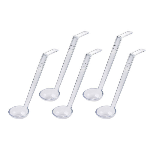 5Pcs Clear Plastic Gravy Ladles Multipurpose Kitchen Utensils-S