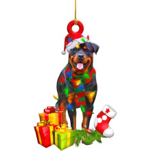 Enfeite de Natal personalizável para decoração natalina de alta qualidade, enfeite de madeira durável para presente de Natal personalizado,