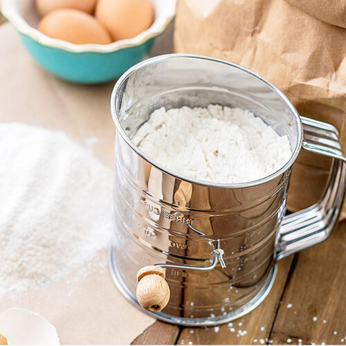 Strong Manual Flour Filter Precise Measurement Kitchen Tool-L 2