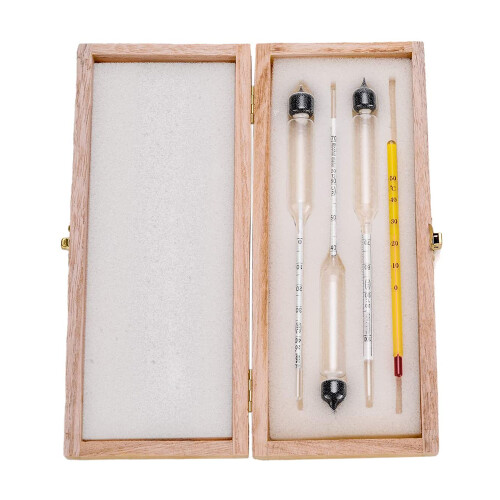 Spirits Tester, Crystal Clear Fonts Guarantee Readability, Wooden Box Keeps Tools Organized