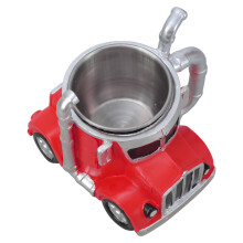 Decorative Truck Like Water Mug Sturdy Resin Truck Design-Red