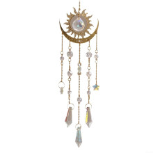 Colorful Light Creating For Crystal Sunlight Catcher Pendant Moon Effect Indoor Home And Garden Decor Multicolor Glass