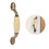 Ceramic Cabinet Handles with Metal Base, Zinc Alloy Durable Finish Pulls for Kitchen Drawer Hardware, Easy Installation Solid Sturdy Beige Knobs, Vint 5