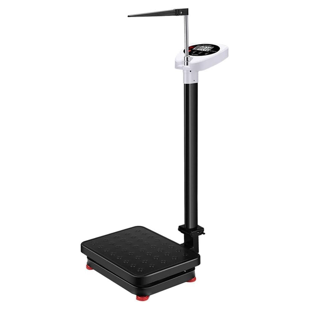 Digital Scale With Height Rod, Electronic BMI Calculator, LCD Display, Precision Sensors, Height And Weight