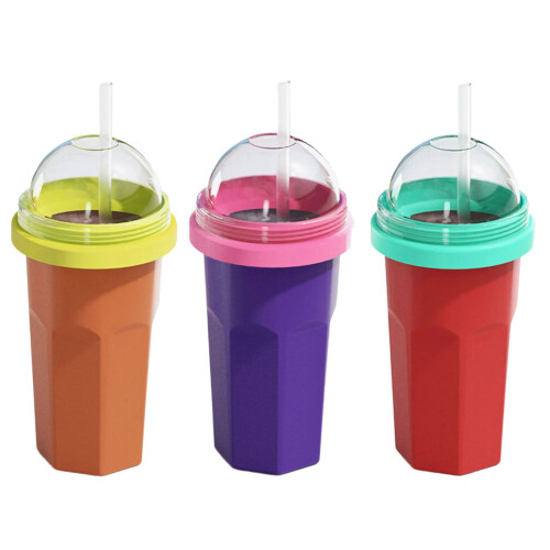 Travel Friendly Iced Drink Maker Squeezable Cup With-Purple 1