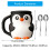 Decorative Penguins Theme Ice Cream-Pink white with 2 spoons 5