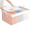 Fabric Storage Boxes Stackable Organizer With Transparent Lid For Clothes Wardrobe And Laundry Organization 1