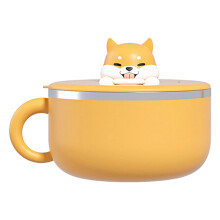 Großer 1200-ml-Futternapf aus Stahl mit-Shiba Inu Einzelschale