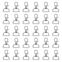30 Pcs Swivel Clasps Lanyard Snap Hooks for Key Chain Clip Hooks Lobster Claw Clasp for DIY Keychain