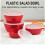Μπολ ανάμειξης με καπάκια, στοιβαζόμενα αεροστεγή δοχεία αποθήκευσης για 3