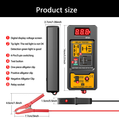Voltages Detector twith Digital Voltages Display for 11V-25V 2