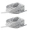 Metallic Color Shoelace Flat Polyester Shoe Lace-Silver 110CM 1