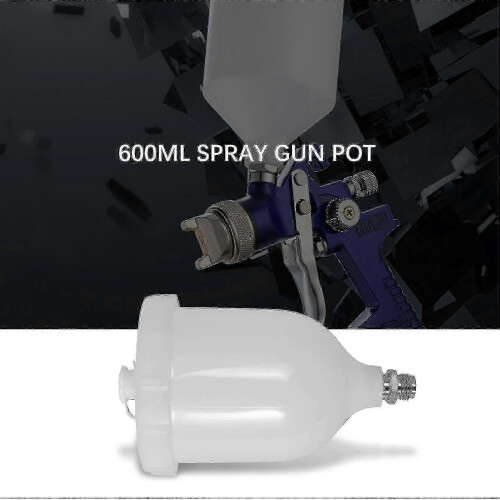 Replacement cup for Devilbiss spray gun - 600ml pot for GTI & Tekna Pro 1