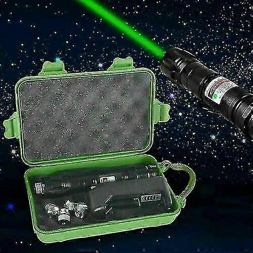 100 Miles Laser Pointer Pen 532nm Green Rechargable Visible Beam Torche With Box 1