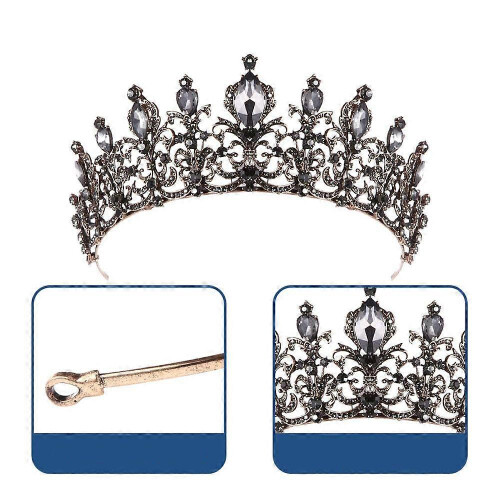 Gothic Crown, Black Crown, Queen Crown, Wedding Crown 2