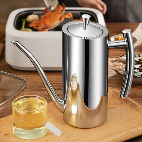 Modern Nonrust Steel Oil Bottle with Press Button and-700ML 2