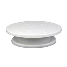 Plastic Cake Decorating Turntable for Pastry Rotating-White
