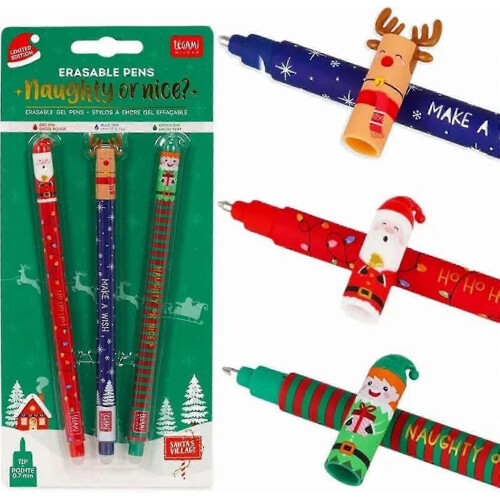 Legami Christmas set with 3 erasable gel pens 2