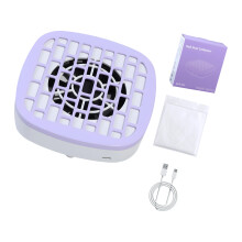 Dust Free Nail Art Tool Abs Material Quiet Operation-Purple