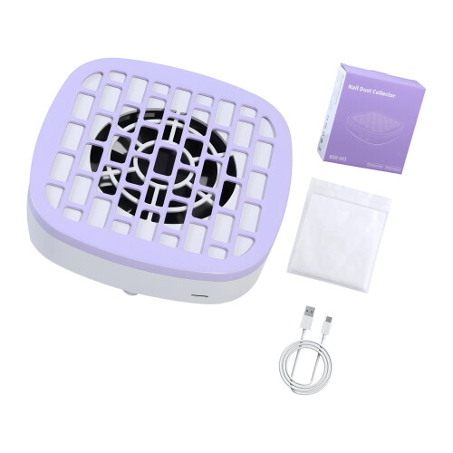 Dust Free Nail Art Tool Abs Material Quiet Operation-Purple