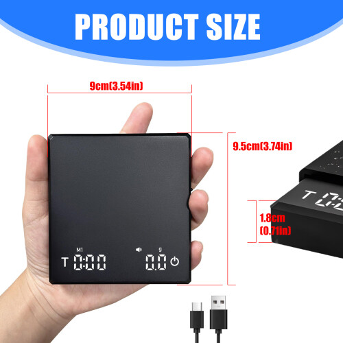 Small Coffee Scale with Timers High Precisions 5 Modes Drip 2