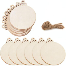 Creaciones imaginativas, adornos de madera natural para decoración navideña, superficie lisa para manualidades pintables, artículos esenciales