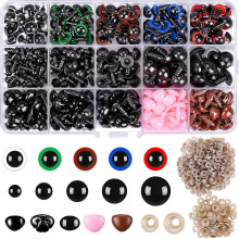 560 Pcs Safety Eyes and Noses (6-14mm) with Washers for Craft Projects and Toy Making, Puppets and Crochet Goods