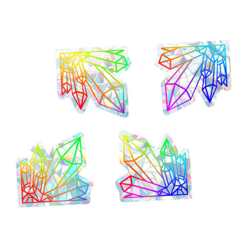 Window Stickers Diamond Shape Decals Rainbow Prisma PVC Material For Home Decor