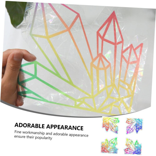 Window Stickers Diamond Shape Decals Rainbow Prisma PVC Material For Home Decor 1