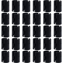 Étagères réglables en ABS de haute qualité : clips de fixation pour colonnes de 25,4 mm, ajustement précis, noir, lot de 60, grande
