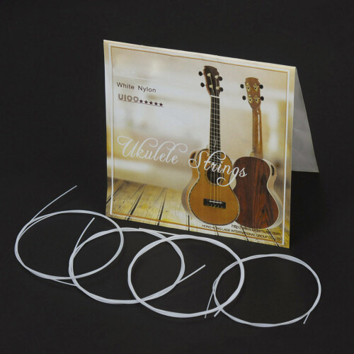Weiße Ukulele-Saiten, Nylonmaterial, 4 Stück/Set 1