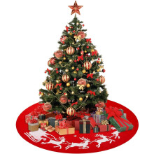 Design exclusivo para fácil instalação, materiais de alta qualidade. Saia para árvore de Natal de 100 cm em tricô vermelho, feltro macio com