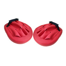 Pair of Thai Pads Kickboxing Training Curved Kickpads Curved Training Pads Kick Focus Hand Feet Bow Red