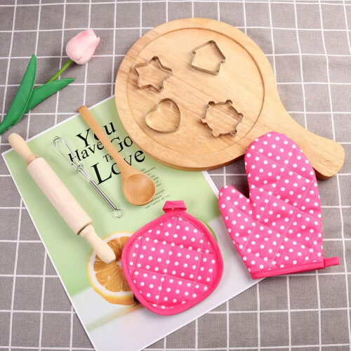 Grembiule e cappello da chef per bambini, set da pasticceria completo per piccoli chef creativi. 2