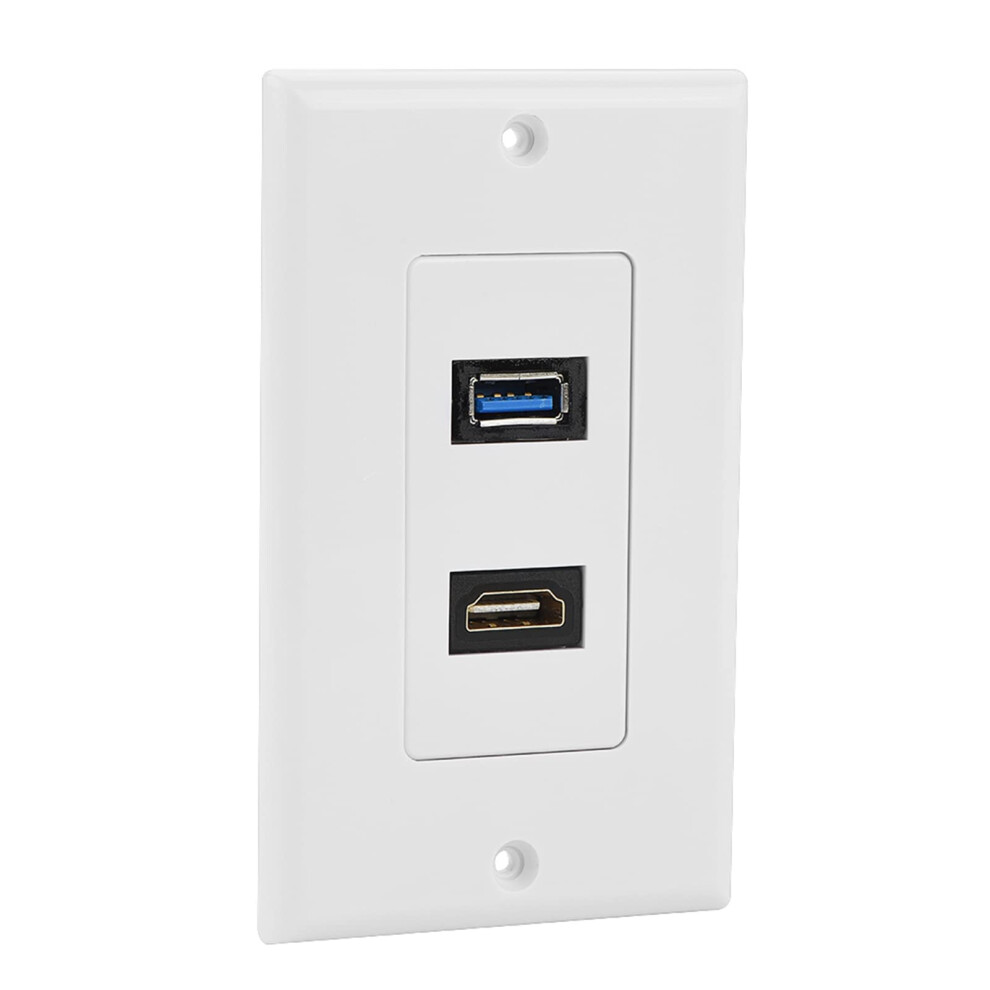 Usb3.0 Two In One Integrated Multimedia Wall Panel Video Socket Wall Plate Usb 3.0 Port 9119770097194