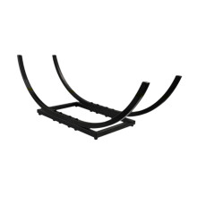 Firewood holder, black, stable, removable, for indoors and outdoors, fireplace decoration, metal organizer, firewood storage shelf, 28x10x10 Inch