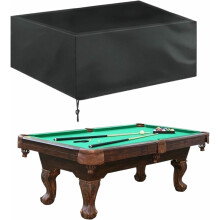 Staubdichte OutdoorVollpoolAbdeckung, solide, mit Kordelzug, BillardtischStaubschutzhlle, Tischschutzhlle Schwarz 235x135x20cm