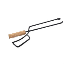 Barbecue Carbon Clips, Charcoal Clamp, Duckbill Carbon Tongs, Burning Tongs, Charcoal Clips, Solid Wood Handle, Carbon Clips (Brown)
