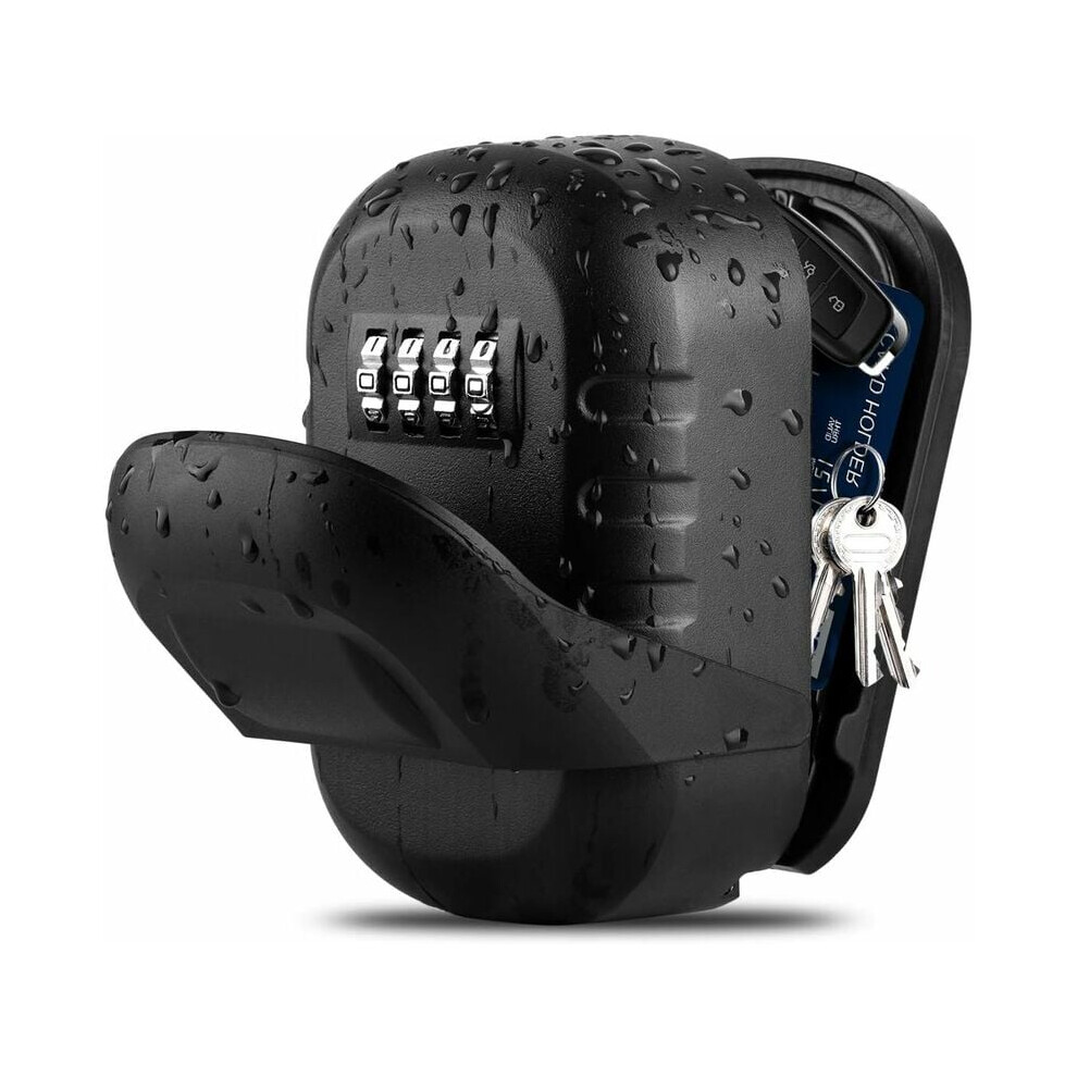 Resettable Code Lock Box, Aluminum Alloy Portable Key Lock Box With Large Storage For Multiple House Keys, Emergency Key Access Suitable For Indoor Ou 9198585912496