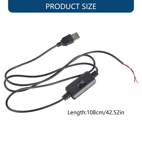 Snelheidsregelingskabel USB naar 2-pins netsnoer met open 2