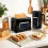 Homcom (Black) HOMCOM 1.7L 3000W Boil Kettle and Toaster Set 1