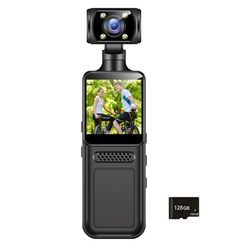 4K draagbare sportcamera, 180 graden reisfiets,