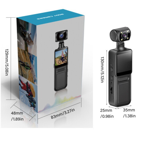 4K draagbare sportcamera, 180 graden reisfiets, 2