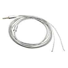 DIY-hoofdtelefoonkabel Halffabrikaten- Wit Zilver