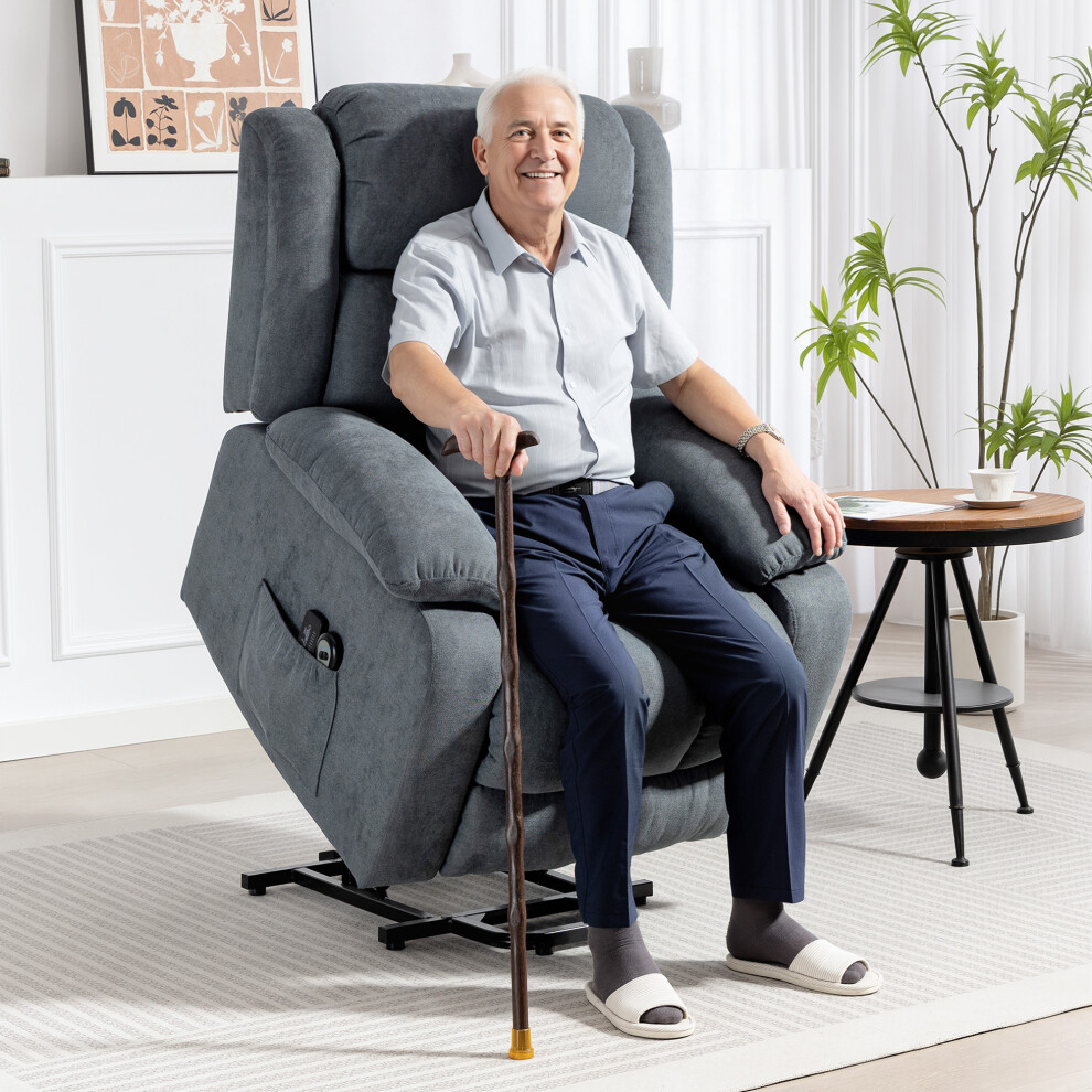 Homcom Power Lift Recliner Chair, Lift Chair For Elderly With Massage, Grey