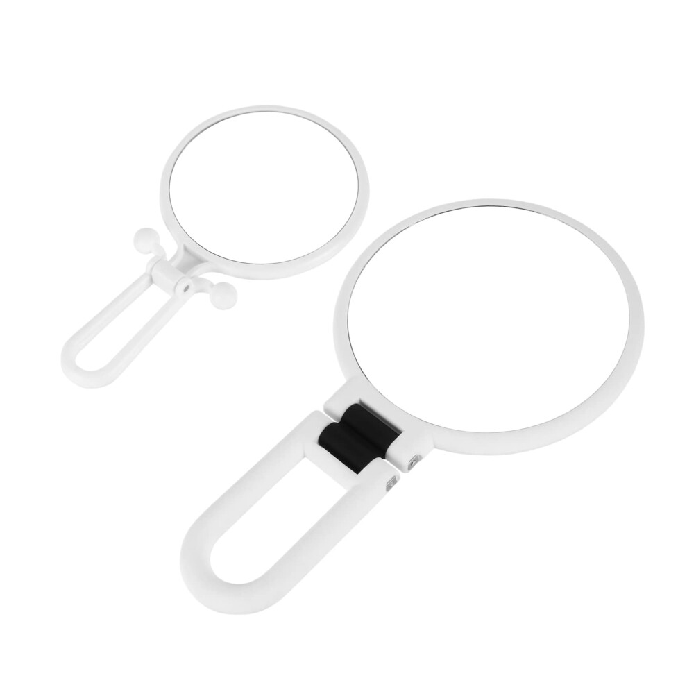 Light 2 Pieces Cosmetic Mirror Foldable Hand Mirror Magnification And Compact For On The Go For Quick Makeup Refreshing