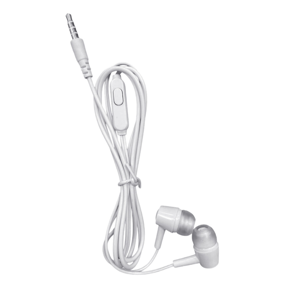 Sports Earphones With Microphone Clear Sound Quality In- White 7709000212293