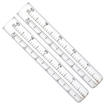 Replacement glass tube for rain gauge 2 pieces spare parts transparent precipitation measurement for garden and outdoor area